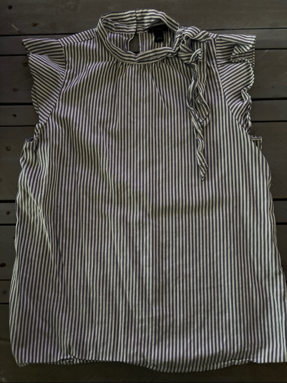 Ann Taylor Stepped Tie-Neck Sleeveless Blouse